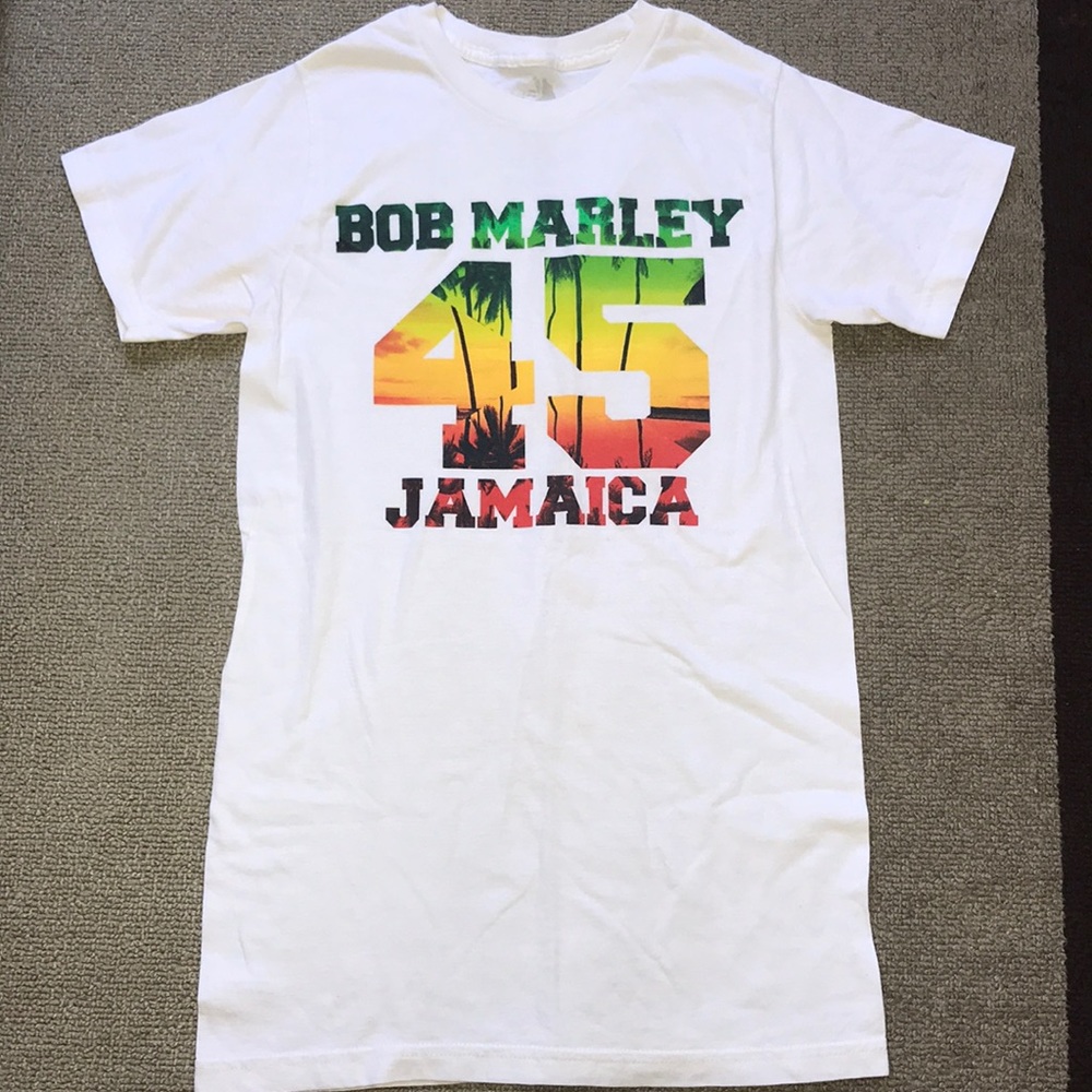 BOB MARLEY WHITE T-SHIRT - HOT TOPIC